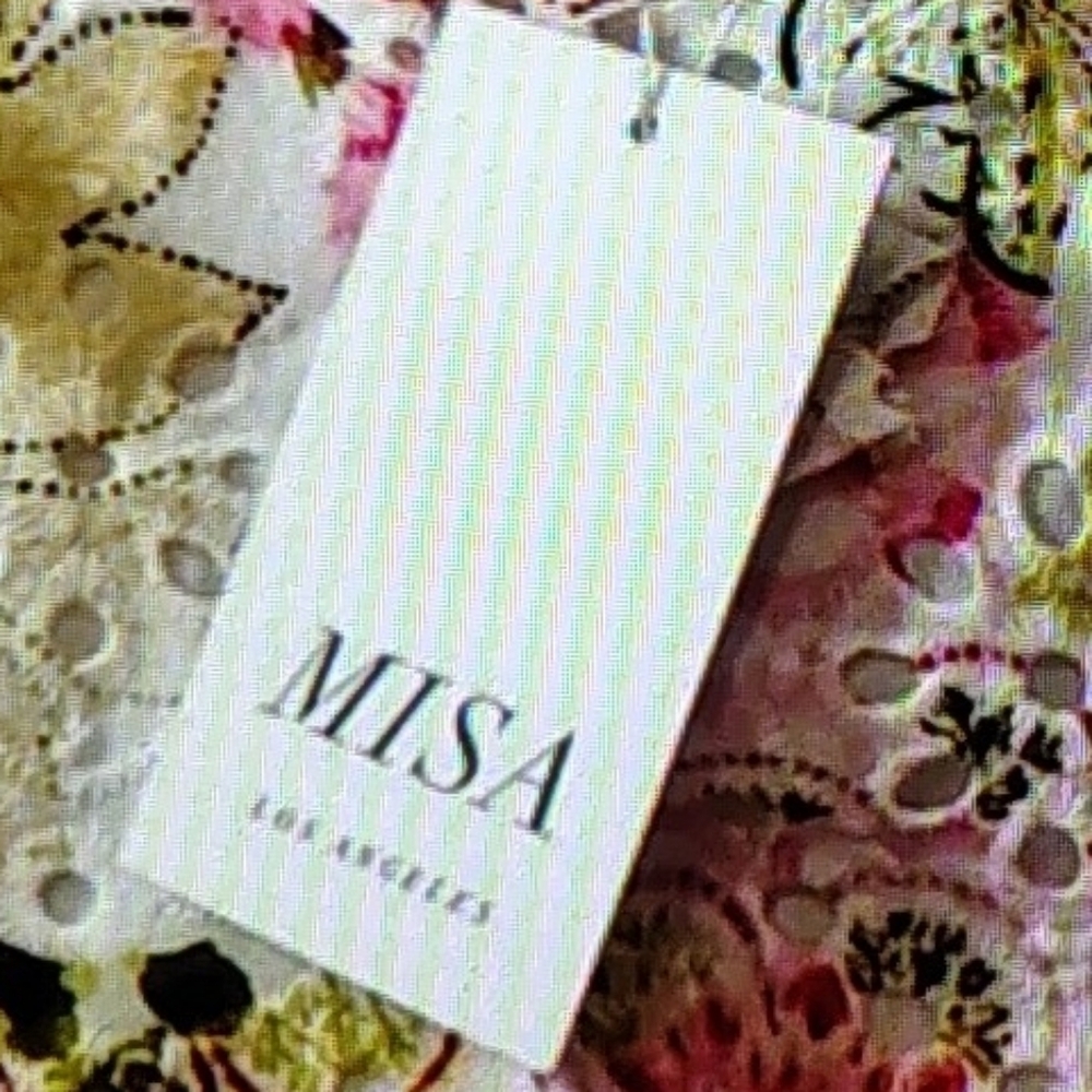 *NEW* MISA L.A. ILIANA ROMANTIC RUFFLE TIERED FLORAL COTTAGECORE MINI DRESS SZ S - Picture 3 of 8